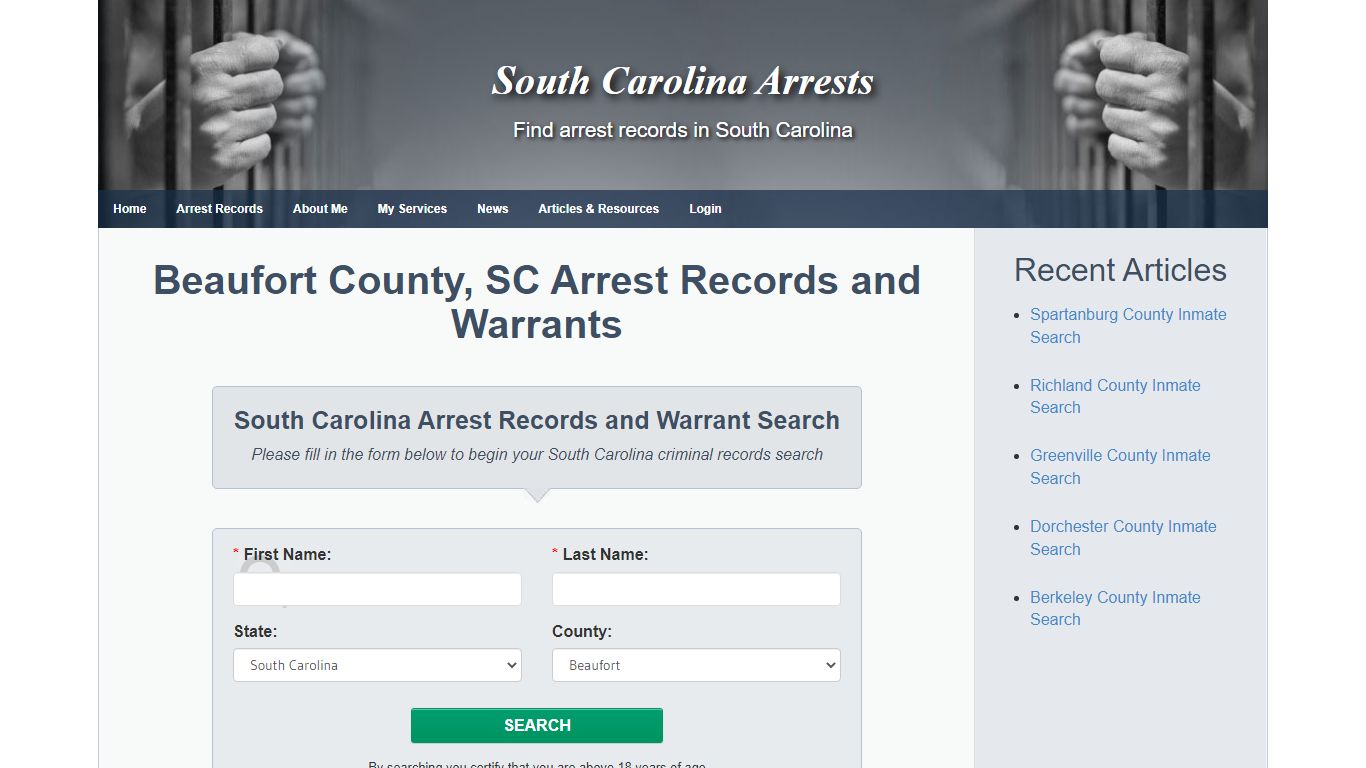 Beaufort County, SC Arrest Records and Warrants